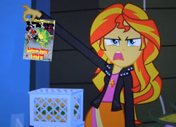 Size: 800x578 | Tagged: safe, edit, edited screencap, screencap, sunset shimmer, equestria girls, bowser, comic, comic book, exploitable meme, meme, nintendo, sunset is disgusted, super mario bros.