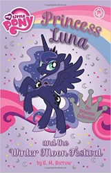 Size: 322x499 | Tagged: safe, princess luna, alicorn, pony, book, g.m. berrow, merchandise, my little pony logo, my little pony princess collection, official, princess luna and the festival of the winter moon, rearing, solo, spread wings, stock vector, united kingdom