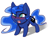 Size: 2100x1600 | Tagged: safe, artist:captainpudgemuffin, edit, princess luna, alicorn, pony, angry, blushing, chest fluff, chibi, cute, fluffy, frown, lunabetes, solo, tsundere, tsunderuna, yelling