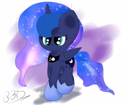 Size: 2481x2117 | Tagged: safe, artist:bronybehindthedoor, princess luna, alicorn, pony, female, horn, mare, signature, solo