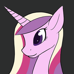 Size: 600x599 | Tagged: safe, artist:pony-butt-express, princess cadance, alicorn, pony, bust, portrait, smiling, solo