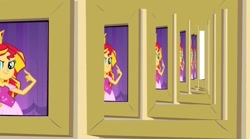 Size: 800x446 | Tagged: safe, edit, edited screencap, screencap, sunset shimmer, equestria girls, equestria girls (movie), exploitable meme, inception, prom queen meme, recursion