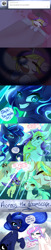 Size: 1280x6322 | Tagged: safe, artist:sugarberry, princess flurry heart, princess luna, princess skyla, oc, alicorn, pony, absurd resolution, bed, club, comic, dream, dream walker luna, older, skyla-diaries, sleeping