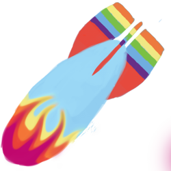 Size: 894x894 | Tagged: safe, artist:amura-of-jupiter, rainbow dash, atomic rainboom, barely pony related, bomb, fire, no pony, nuclear weapon, simple background, transparent background