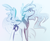 Size: 1280x1058 | Tagged: safe, artist:darkflame75, princess luna, alicorn, pony, looking away, looking up, lunadoodle, solo, spread wings