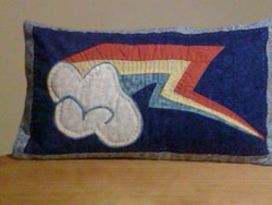 Size: 800x600 | Tagged: safe, artist:jamescorck, rainbow dash, cushion, cutie mark, handmade, irl