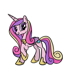 Size: 572x605 | Tagged: safe, artist:sirvalter, princess cadance, alicorn, pony, cute, cutedance, smiling, solo