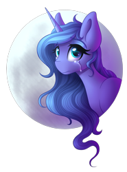 Size: 2000x2700 | Tagged: safe, artist:spirit-dude, princess luna, alicorn, pony, bust, crying, portrait, s1 luna, sad, solo