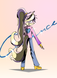 Size: 1700x2338 | Tagged: safe, artist:ihamza995, princess cadance, anthro, plantigrade anthro, 80s, solo, sonic the hedgehog (series), sonicified, teen princess cadance, younger