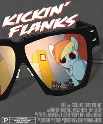 Size: 750x900 | Tagged: safe, artist:xtralife, rainbow dash, changeling, pegasus, pony, crossover, fanfic, parody, sunglasses, they live