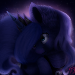 Size: 894x894 | Tagged: safe, artist:kittenthelonley, artist:prettyshinegp, princess luna, alicorn, pony, crown, fluffy, jewelry, regalia, solo