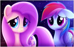 Size: 1143x730 | Tagged: safe, artist:ctb-36, fluttershy, rainbow dash, pegasus, pony, crying, wings