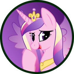 Size: 894x894 | Tagged: safe, artist:koonzypony, princess cadance, alicorn, pony, button, pin, solo