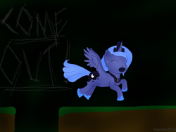 Size: 960x720 | Tagged: safe, artist:thepanther17fan, princess luna, alicorn, pony, crying, luna game, s1 luna, solo