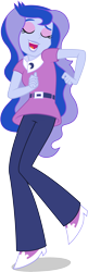 Size: 1289x3990 | Tagged: safe, artist:famousmari5, princess luna, vice principal luna, equestria girls, friendship games, dancing, eyes closed, silly human, simple background, solo, transparent background, vector