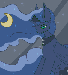 Size: 1280x1411 | Tagged: safe, artist:sam2up, princess luna, alicorn, pony, moon, solo, stars