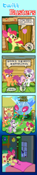 Size: 409x1920 | Tagged: safe, artist:rocketsex, apple bloom, princess luna, scootaloo, sweetie belle, alicorn, pony, bloom and gloom, comic, cutie mark crusaders, dream, ghostbusters, korean, pixel art, proton pack, s1 luna, sanic, translated in the comments, trolluna, twittermite, watchmen