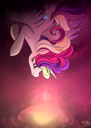 Size: 1494x2104 | Tagged: safe, artist:pedrohander, princess cadance, alicorn, pony, crown, female, horn, mare, multicolored mane, solo