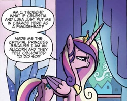 Size: 479x382 | Tagged: safe, artist:agnesgarbowska, idw, princess cadance, alicorn, pony, spoiler:comic, spoiler:comicff30, solo