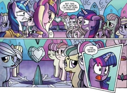 Size: 909x665 | Tagged: safe, artist:agnesgarbowska, idw, princess cadance, twilight sparkle, twilight sparkle (alicorn), alicorn, crystal pony, pony, spoiler:comic, spoiler:comicff30, comic, crystal heart