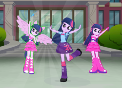 Size: 831x600 | Tagged: safe, derpibooru import, screencap, twilight sparkle, twilight sparkle (alicorn), alicorn, equestria girls, 3d, 3d model, boots, fall formal outfits, gameloft, high heel boots, multeity, ponied up, sparkle sparkle sparkle, twilight ball dress, wings