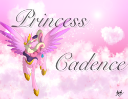 Size: 3300x2550 | Tagged: safe, artist:neko-luvz, princess cadance, alicorn, pony, crown, female, horn, mare, multicolored mane, solo