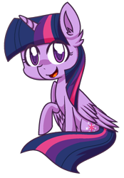 Size: 936x1348 | Tagged: safe, artist:jetjetj, derpibooru import, twilight sparkle, twilight sparkle (alicorn), alicorn, pony, female, mare, raised hoof, simple background, sitting, solo, transparent background