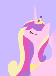 Size: 1280x1707 | Tagged: safe, artist:sweet-blasphemy-mlp, princess cadance, alicorn, pony, bust, lineless, portrait, solo