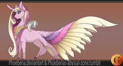 Size: 1024x555 | Tagged: safe, artist:phoeberia, princess cadance, alicorn, pony, alternate universe, profile, solo