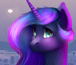 Size: 3500x3000 | Tagged: safe, artist:doukz, princess luna, alicorn, pony, bust, portrait, solo