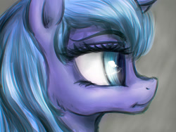 Size: 2000x1500 | Tagged: safe, artist:plotcore, princess luna, alicorn, pony, bust, close-up, portrait, profile, s1 luna, solo