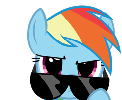 Size: 987x810 | Tagged: safe, artist:dasduriel, rainbow dash, pegasus, pony, glasses, looking at you, rainbowlicious, simple background, solo, sunglasses, transparent background, vector