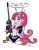 Size: 1000x1292 | Tagged: safe, artist:omny87, princess cadance, alicorn, pony, clothes, crossover, gun, tengen toppa gurren lagann, weapon, yoko littner