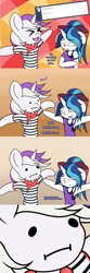 Size: 1024x3072 | Tagged: safe, artist:lefthighkick, shining armor, oc, oc:zab, pony, unicorn, :i, ask bottom armor, awkward moment, bottom armor, dialogue, femboy, french, male, oh dats sad, trap, tumblr, what is love