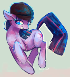 Size: 1280x1408 | Tagged: safe, artist:cherivinca, derpibooru import, twilight sparkle, hat, solo