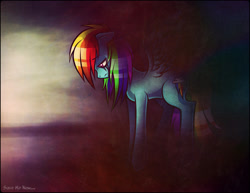 Size: 1280x990 | Tagged: safe, artist:crazyrainbow0, rainbow dash, pegasus, pony, crying, dark, sad, solo