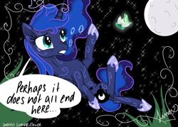 Size: 4823x3445 | Tagged: safe, artist:darkest-lunar-flower, princess luna, alicorn, pony, absurd resolution, asphyxiation, bubble, crying, drowning, feels, sad, solo, underwater