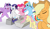 Size: 2446x1411 | Tagged: safe, artist:asp3ll, derpibooru import, applejack, fluttershy, pinkie pie, rainbow dash, rarity, twilight sparkle, twilight sparkle (alicorn), alicorn, earth pony, pegasus, pony, unicorn, chest fluff, connect four, draw the squad, female, game, mane six, mare