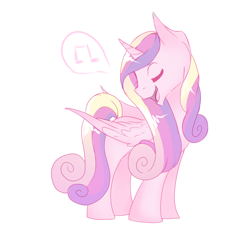 Size: 3272x3000 | Tagged: safe, artist:kittii-kat, princess cadance, alicorn, pony, female, horn, singing, solo