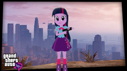 Size: 1280x720 | Tagged: safe, artist:jefejuandavid, derpibooru import, twilight sparkle, equestria girls, 3d, grand theft auto, source filmmaker