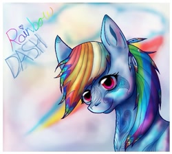 Size: 605x541 | Tagged: safe, artist:blackwhitemonochrome, rainbow dash, pegasus, pony, blue coat, female, mare, multicolored mane