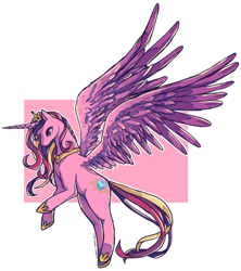 Size: 1024x1151 | Tagged: safe, artist:equihissss, princess cadance, alicorn, pony, female, flying, horn, solo