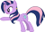 Size: 1000x715 | Tagged: dead source, safe, artist:cupcakescankill, derpibooru import, fluttershy, twilight sparkle, fusion, potara, simple background, solo, transparent background, unamused