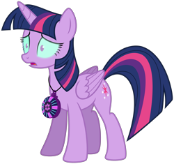 Size: 5000x4699 | Tagged: safe, artist:missgoldendragon, derpibooru import, twilight sparkle, twilight sparkle (alicorn), alicorn, pony, equestria girls, friendship games, .svg available, absurd resolution, corrupted, corrupted twilight sparkle, device, magic capture device, open mouth, ponyscape, role reversal, simple background, solo, transparent background, vector