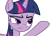 Size: 900x642 | Tagged: safe, artist:conskyiaryo, derpibooru import, twilight sparkle, pony, female, lidded eyes, mare, reaction image, simple background, solo, this, transparent background, unamused