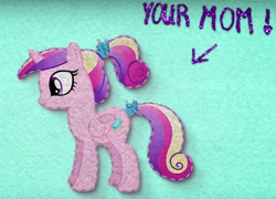 Size: 820x590 | Tagged: safe, screencap, princess cadance, alicorn, pony, baby flurry heart's heartfelt scrapbook, felt, out of context, solo, your mom