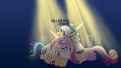 Size: 1920x1080 | Tagged: safe, artist:90sigma, artist:penguinsn1fan, princess cadance, shining armor, alicorn, pony, unicorn, demi lovato, song reference, tell me you love me, wallpaper