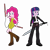 Size: 5000x5000 | Tagged: safe, artist:amante56, derpibooru import, pinkie pie, twilight sparkle, twilight sparkle (alicorn), alicorn, equestria girls, absurd resolution, crossover, final fantasy, final fantasy viii, gunblade, selphie tilmitt, squall leonhart