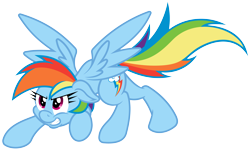 Size: 6000x3611 | Tagged: safe, artist:davidfg4, rainbow dash, pegasus, pony, absurd resolution, simple background, solo, transparent background, vector