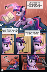 Size: 905x1400 | Tagged: safe, artist:deyogee, derpibooru import, twilight sparkle, book, crossed, crossed: equestria